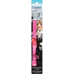 Safe Cat 3/8  Fashion Adjustable Breakaway Collar-Pink Dot