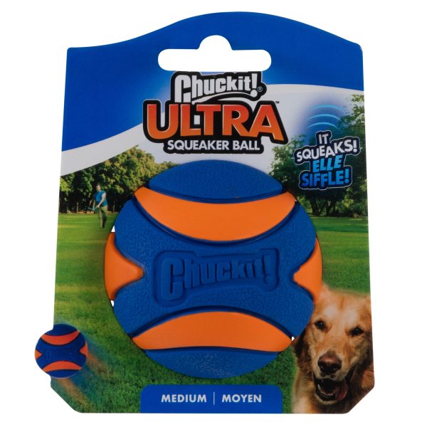 Chuckit! Ultra Squeaker Rubber Ball Dog Toy  Medium 2.5  for Dogs 20-60 lb  Pack of 1 - Image 2