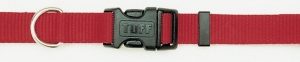 Adjustable Nylon 1 Dog Collar with Tuff Buckle-Red