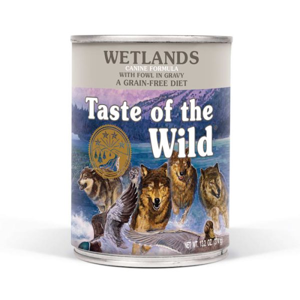 Taste of the Wild Wetlands Grain Free Wet Canned Dog Food with Roasted Duck 13.2oz, Case of 12