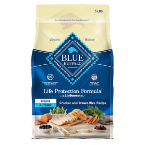 Blue Buffalo Life Protection Formula Senior Dry Dog Food  Chicken & Brown Rice  5lbs.