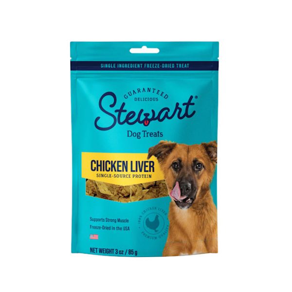 Stewart Freeze Dried Chicken Liver Treats Resalable Pouch - 400962