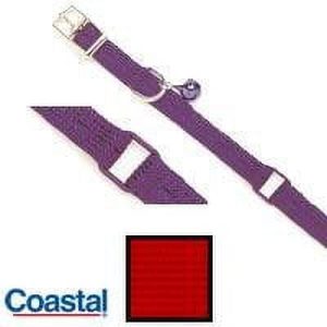 Coastal Pet Sassy Snag-Proof Nylon Cat Safety Collar (Red 10 Inch L X 3/8 Inch W) (Pack of 1)