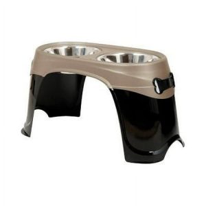 Petmate Easy Reach Diner Elevated Dog Bowls  Black  X-Large