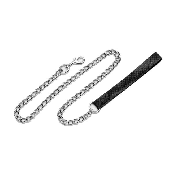 Titan Chain Dog Leash with Nylon Handle Black 3 mm x 4 ft - PDS-076484092800 - Image 6
