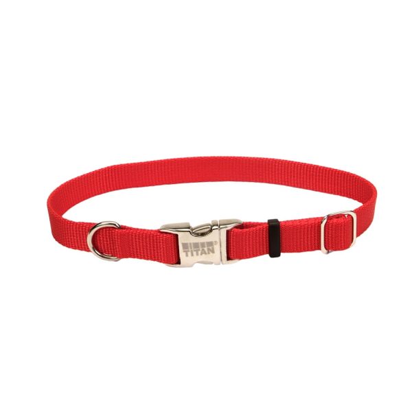 Tuff Nylon Adjustable Collar 5 eighths inch by 10 to 14 inches Red - Image 3