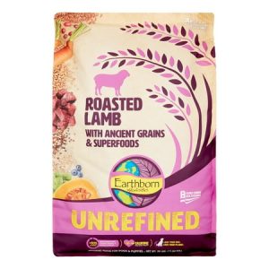 Earthborn Holistic Unrefined Lamb with Ancient Grains Dry Dog Food  25 lb