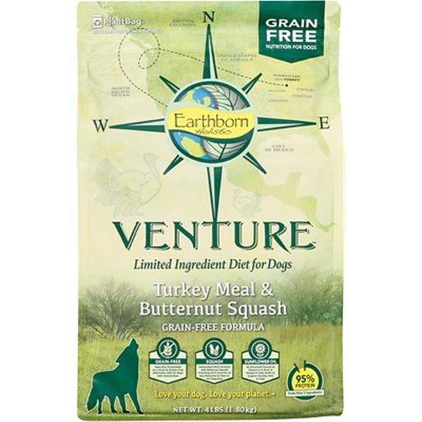 Earthborn Holistic Venture Grain-Free Limited Ingredients Turkey & Butternut Squash Dry Dog Food  4 lb - Image 2