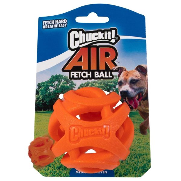 Chuckit! Breathe Right Dog Toy Fetch Ball Orange Medium - Image 2