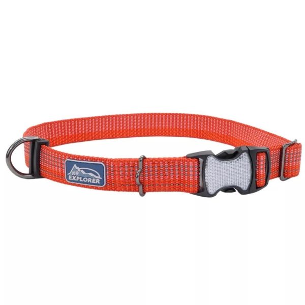 076484364624 K9 Explorer Brights Reflective Adjustable Dog Collar, Canyon - Extra Small - 0.625 x 8-12 in.
