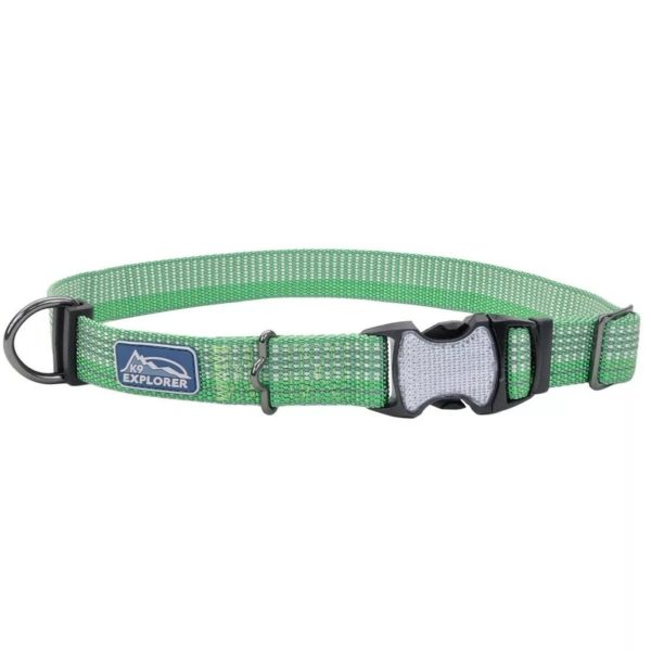076484364655 K9 Explorer Brights Reflective Adjustable Dog Collar, Meadow - Extra Small - 0.625 x 8-12 in.