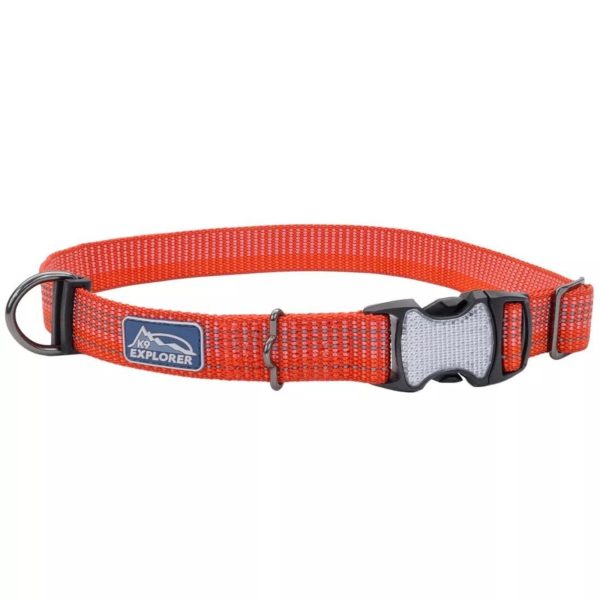 076484369728 K9 Explorer Brights Reflective Adjustable Dog Collar, Canyon - Medium - 1 x 12-18 in.