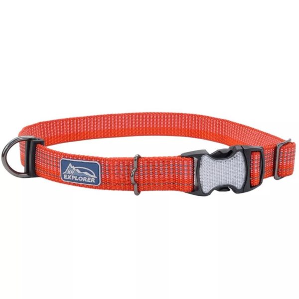 076484369780 K9 Explorer Brights Reflective Adjustable Dog Collar, Canyon - Large - 1 x 18-26 in.