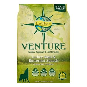 Earthborn Holistic Venture Grain-Free Limited Ingredients Turkey & Butternut Squash Dry Dog Food  25 lb