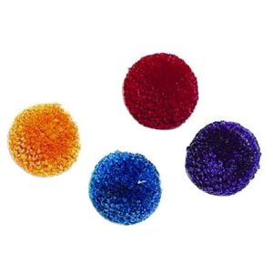 Colorful Catnip-Filled Wool Pom Poms by Spot