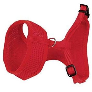Comfort Soft Adjustable Mesh Cat Harness, Red
