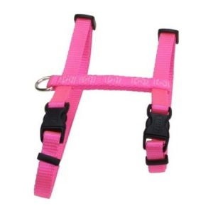 Figure H Adjustable Nylon Cat Harness  Neon Pink