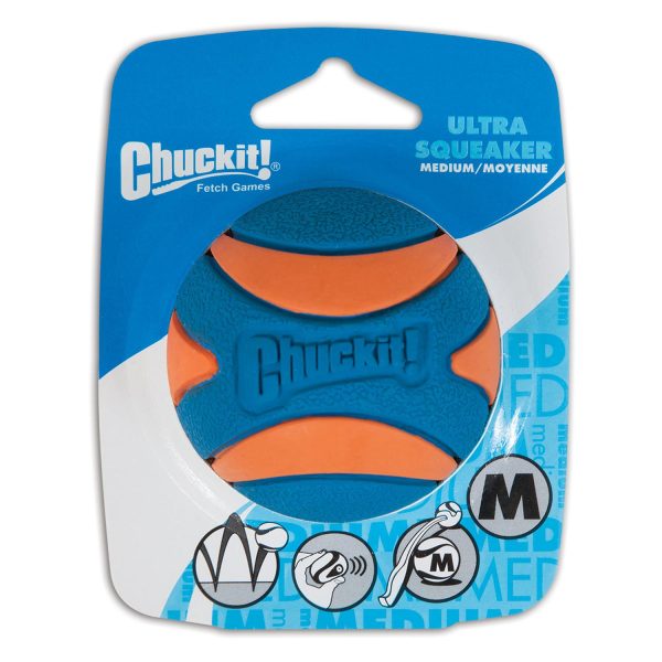 Chuckit! Ultra Squeaker Rubber Ball Dog Toy  Medium 2.5  for Dogs 20-60 lb  Pack of 1 - Image 6